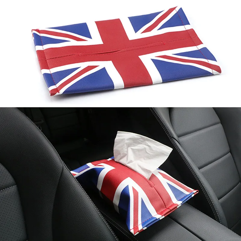 Auto Interior Union Jack PU Leather Car Tissue Napkin Box Bag package Armrest box Storage for Min Cooper JCW S All Series
Auto Interior Union Jack PU Leather Car Tissue Napkin Box Bag package Armrest box Storage for Min Cooper JCW S All Series