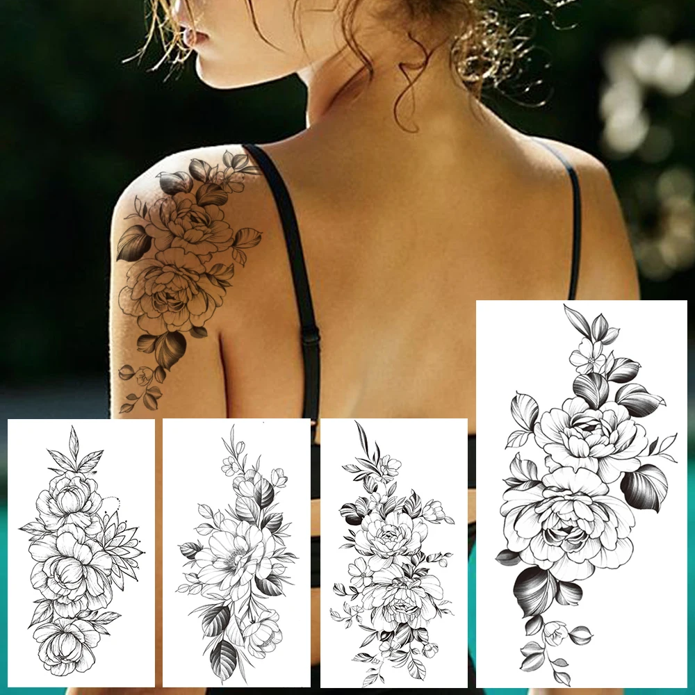 Realistic Jasmine Temporary Tattoo For Women DIY Chrysanthemum Flower Fake Tattoos Body Art Shoulder Sweatpea Leaf Tatoo Drawing
Realistic Jasmine Temporary Tattoo For Women DIY Chrysanthemum Flower Fake Tattoos Body Art Shoulder Sweatpea Leaf Tatoo Drawing