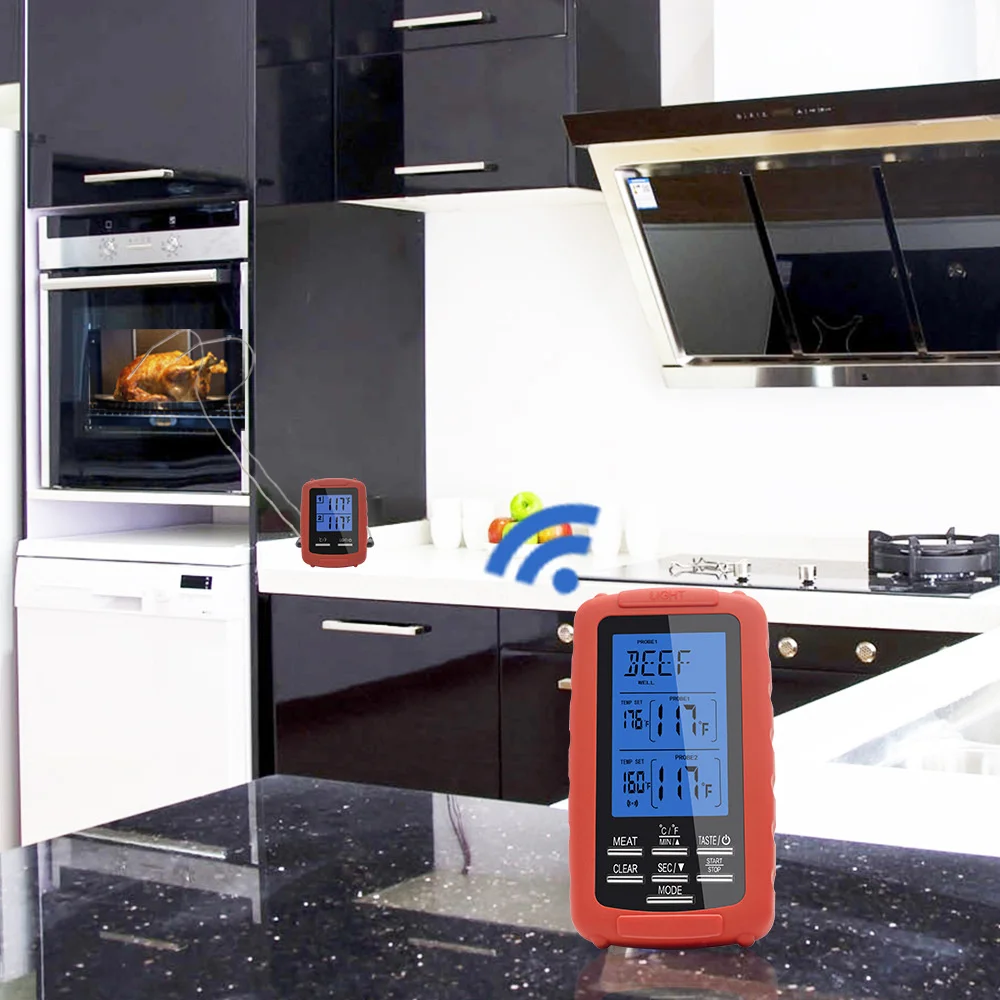 Digital Waterproof Thermometer Household BBQ Thermometer Wireless Dual Channel Kitchen Cooking Red Wine Intelligent Thermometer
Digital Waterproof Thermometer Household BBQ Thermometer Wireless Dual Channel Kitchen Cooking Red Wine Intelligent Thermometer