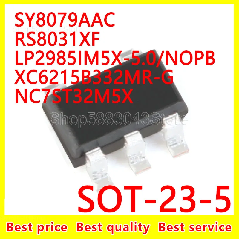(10 шт.) 100% Новый оригинальный SY8079AAC RS8031XF LP2985IM5X-5.0/NOPB XC6215B332MR-G NC7ST32M5X SOT-23-5
(10 шт.) 100% Новый оригинальный SY8079AAC RS8031XF LP2985IM5X-5.0/NOPB XC6215B332MR-G NC7ST32M5X SOT-23-5