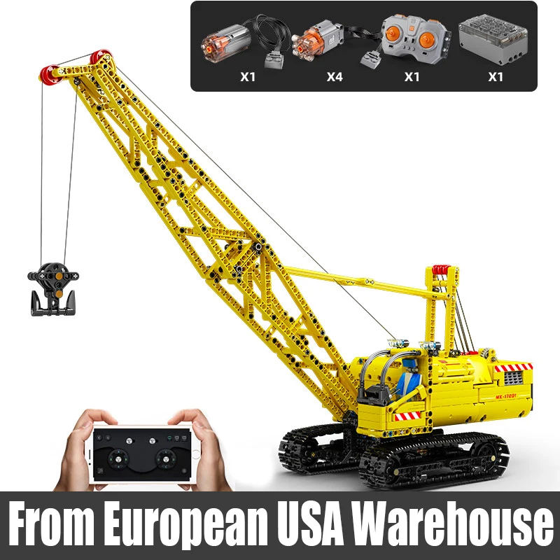 Mould King 17001 Technical Car APP RC Motorized Crawler Crane Set Bricks MOC Engineering Vehicle Building Blocks Toys for Kids
Mould King 17001 Technical Car APP RC Motorized Crawler Crane Set Bricks MOC Engineering Vehicle Building Blocks Toys for Kids