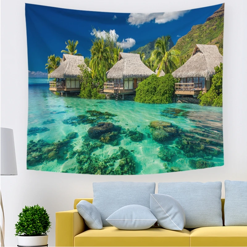CUT Blue Ocean Waves Tapestry Wall Hanging Seascape Tapestries Palm Tree Beach House Decoration Sea Beach Towel
CUT Blue Ocean Waves Tapestry Wall Hanging Seascape Tapestries Palm Tree Beach House Decoration Sea Beach Towel