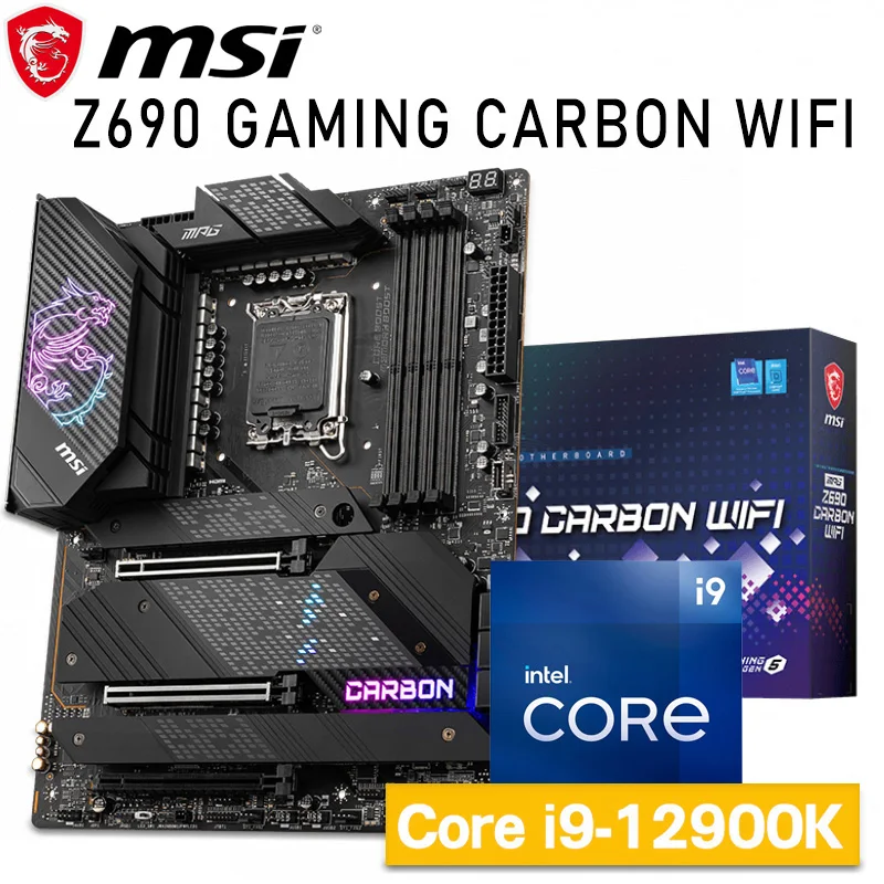 LGA 1700 MSI MPG Z690 CARBON WIFI With Intel 12th-Gen i9 12900K Motherboard Combo i9 DDR5 Intel Z690 Gaming Placa-mãe 1700 New
LGA 1700 MSI MPG Z690 CARBON WIFI With Intel 12th-Gen i9 12900K Motherboard Combo i9 DDR5 Intel Z690 Gaming Placa-mãe 1700 New