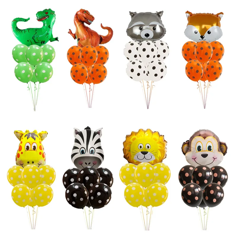 7pcs Dinosaur Tiger Zebra fox Bear Animal Air Latex Balloon for Kids Gift Birthday Party Decor Animal Zoo Theme Supplies Toys
7pcs Dinosaur Tiger Zebra fox Bear Animal Air Latex Balloon for Kids Gift Birthday Party Decor Animal Zoo Theme Supplies Toys