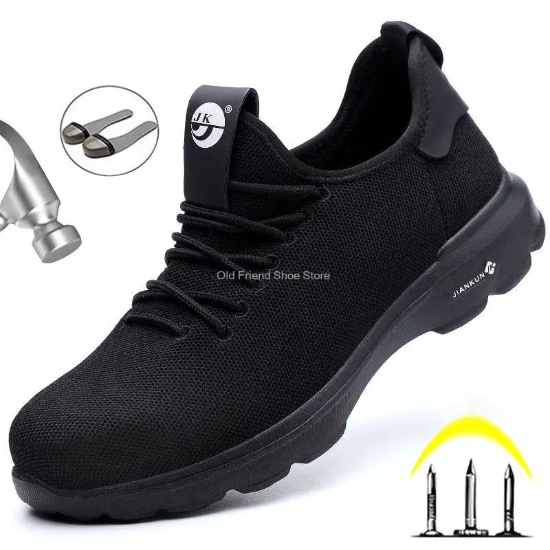 Легкая защитная обувь мужские рабочие защитные ботинки со стальным носком