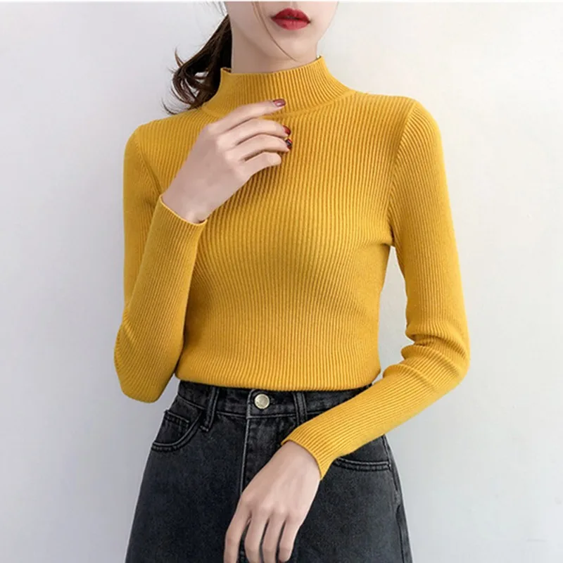 Autumn Winter Sweater Women Long Sleeve Pullover Women Basic Sweaters Turtleneck Korean Style Knit Tops Femme
Autumn Winter Sweater Women Long Sleeve Pullover Women Basic Sweaters Turtleneck Korean Style Knit Tops Femme