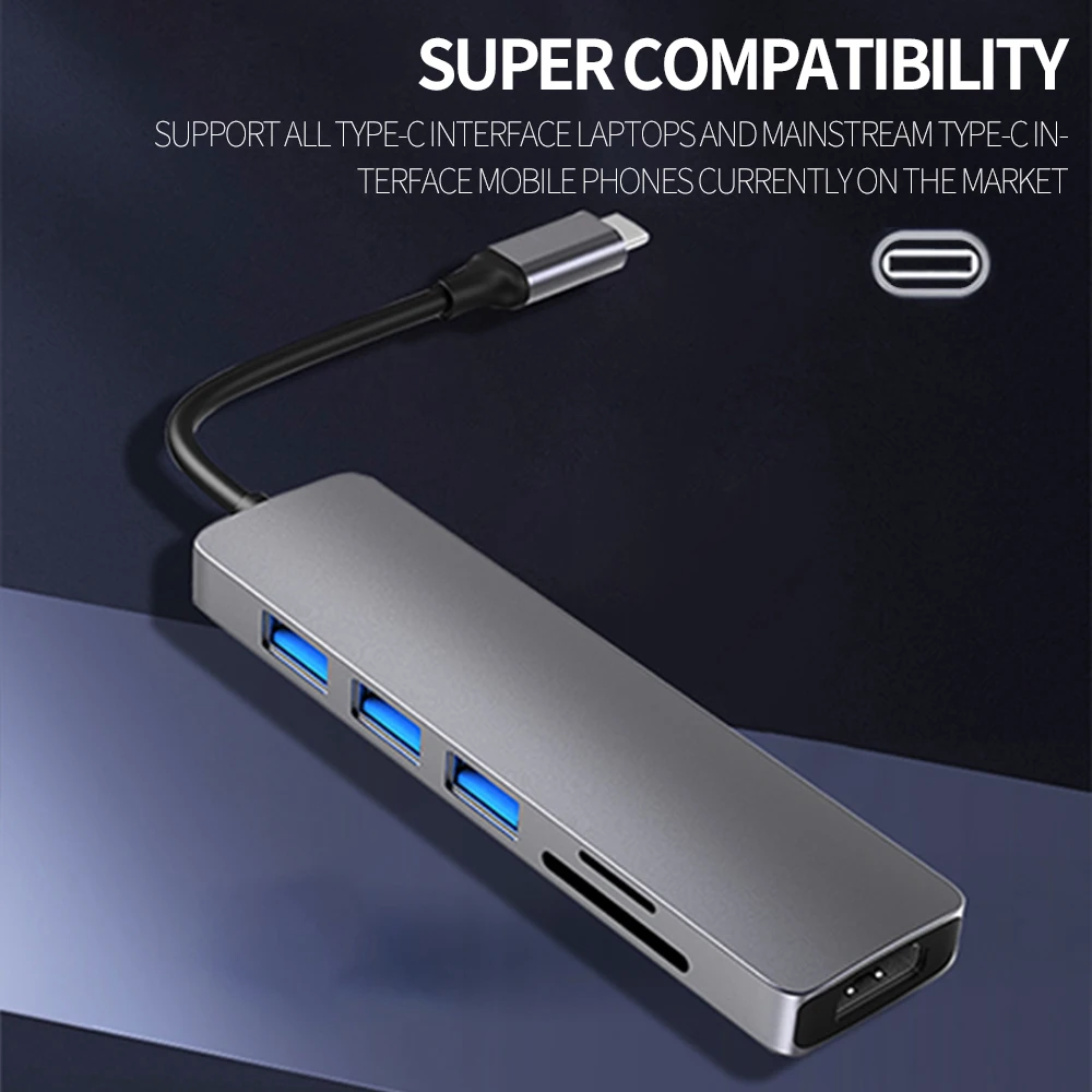 USB Hub 4Port 6Port Type C Hub For HDMI Splitter Adapter USB 3.0 2.0 Ports 4K UHD HTPC For Macbook Air PC Laptop Accessories
USB Hub 4Port 6Port Type C Hub For HDMI Splitter Adapter USB 3.0 2.0 Ports 4K UHD HTPC For Macbook Air PC Laptop Accessories
