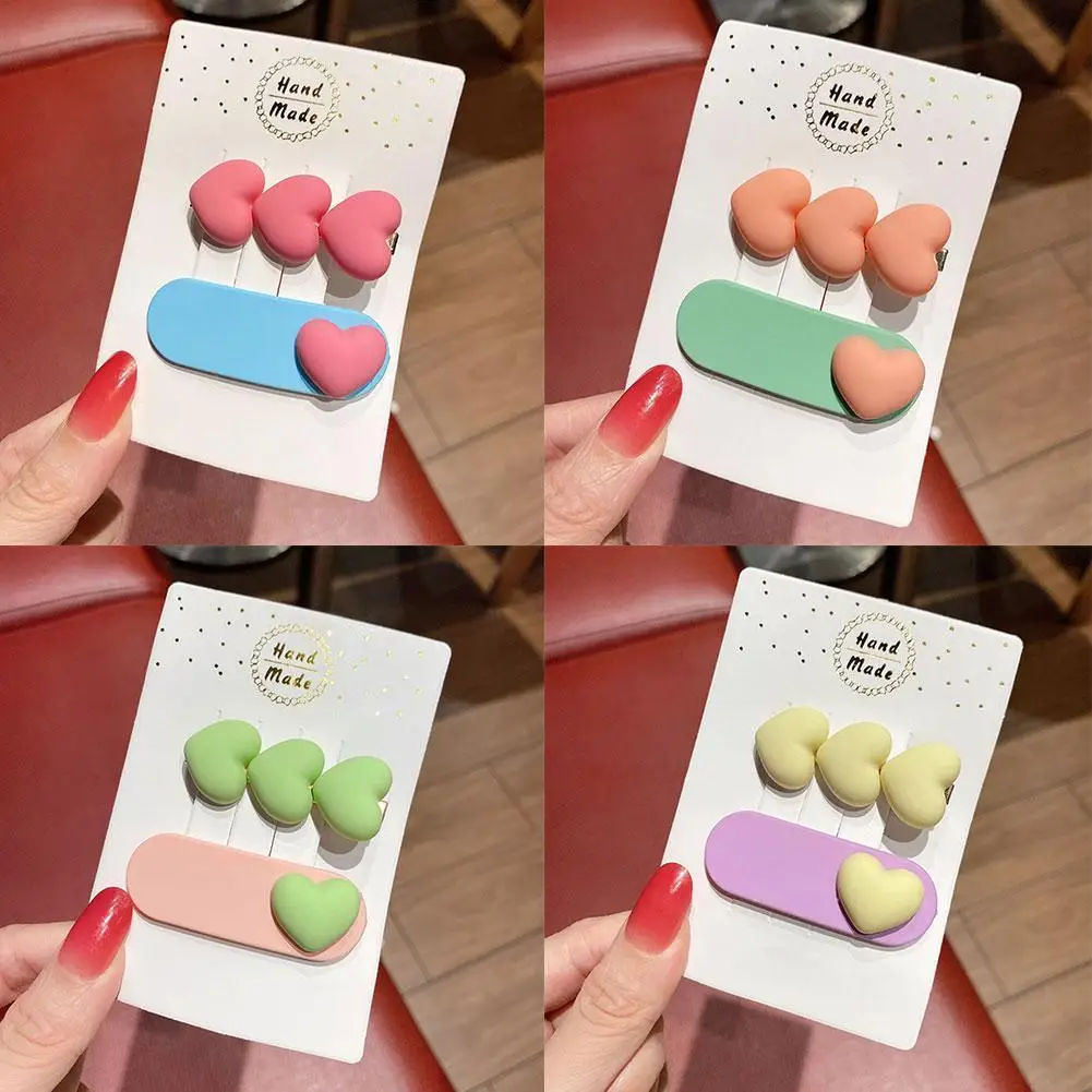 2pcs/set Candy Color Heart Ornament Hairpins Girls Clips Kids Lovely For Girls Headwears Hair Fashion Hair Accessories L5S7 
2pcs/set Candy Color Heart Ornament Hairpins Girls Clips Kids Lovely For Girls Headwears Hair Fashion Hair Accessories L5S7