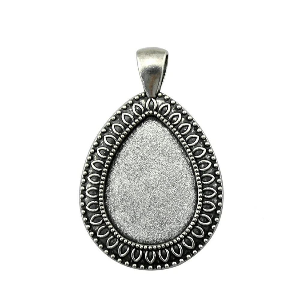 4pcs Fit 18x25mm Water Drop Simple Side Perforation Style Cameo Cabochon Pendant Base Setting For Jewelry Making 
4pcs Fit 18x25mm Water Drop Simple Side Perforation Style Cameo Cabochon Pendant Base Setting For Jewelry Making