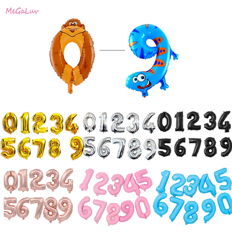 16inch Animal Number Balloons Gold Silver Foil Ballon Kids Adult Birthday Digital Globos Baby Shower Party Supplies
16inch Animal Number Balloons Gold Silver Foil Ballon Kids Adult Birthday Digital Globos Baby Shower Party Supplies