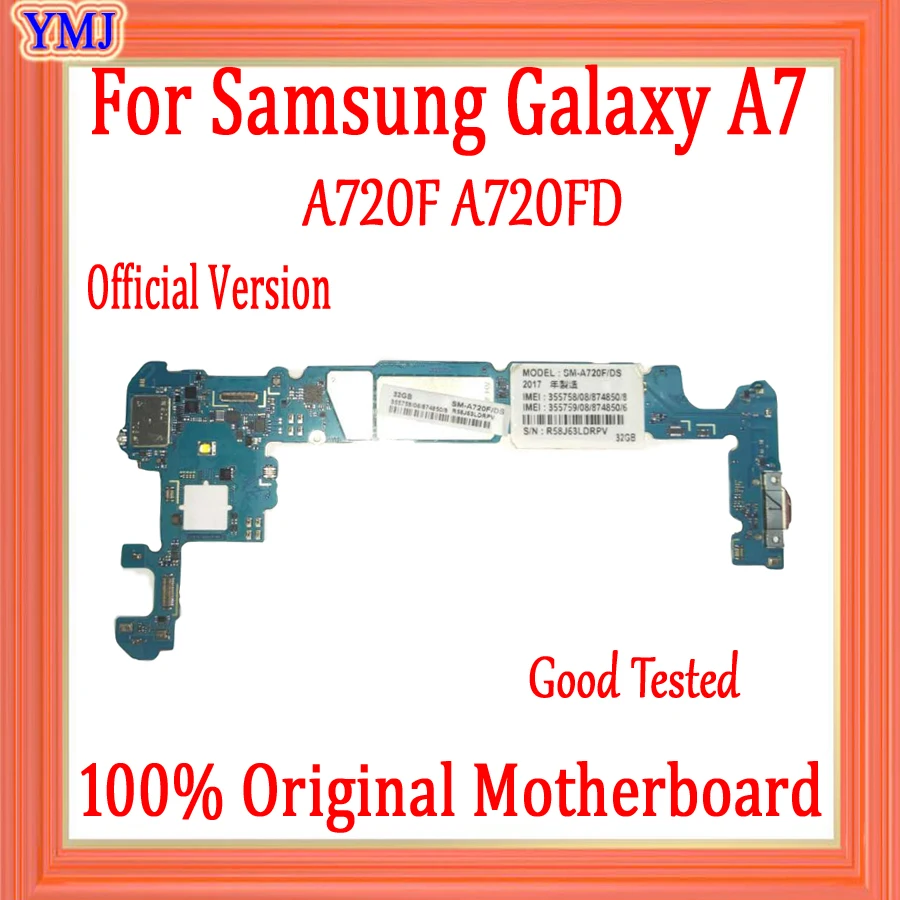 100% Original Motherboard For Samsung Galaxy A7 A720F A720FD Single Dual sim Unlocked Mainboard With Android System Logic Board 
100% Original Motherboard For Samsung Galaxy A7 A720F A720FD Single Dual sim Unlocked Mainboard With Android System Logic Board