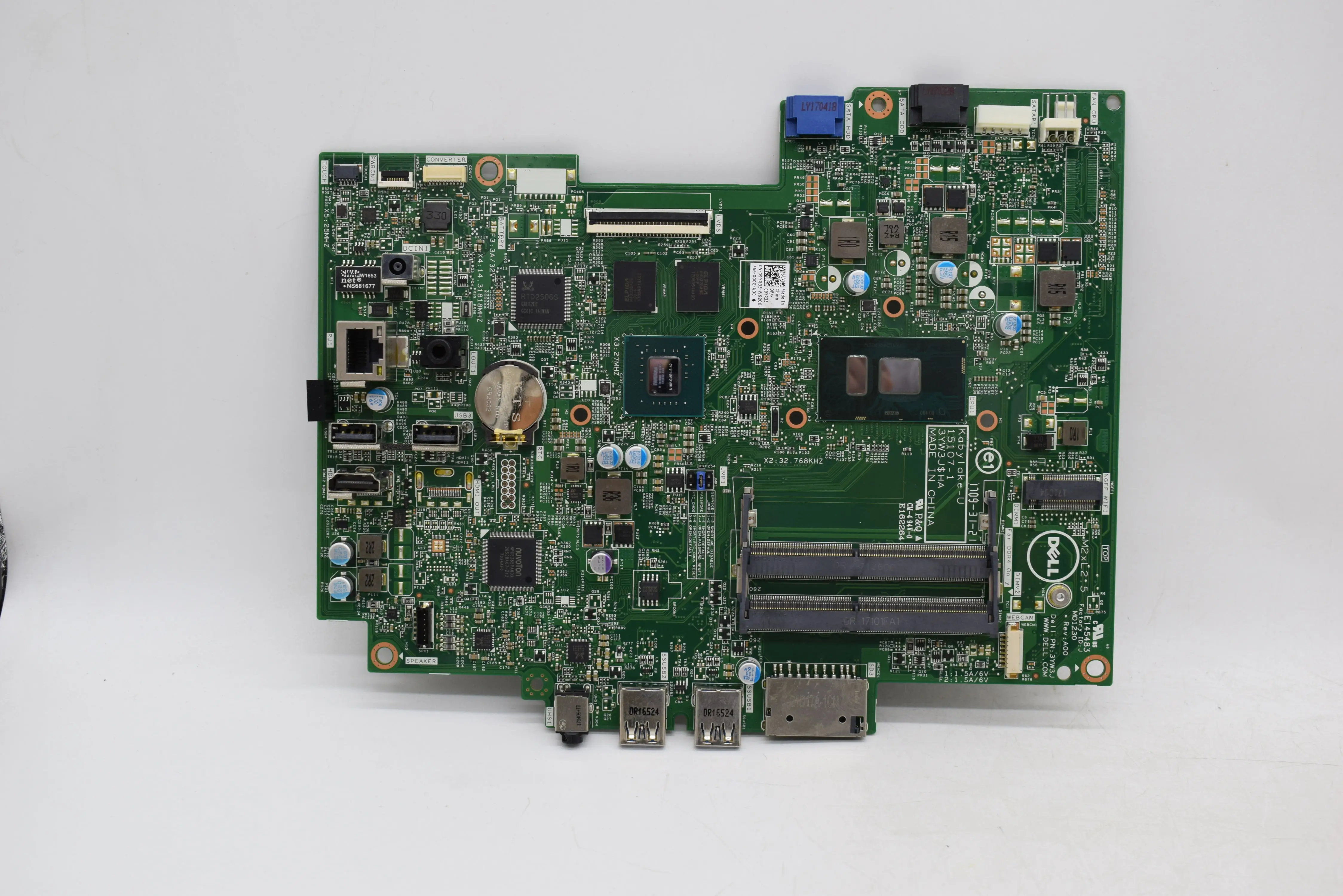 Материнская плата для DELL Inspiron All In One 3264 15107-1 I3-7100U CN- 09YR35 9YR35, материнская плата для настольного компьютера 100% протестирована
Материнская плата для DELL Inspiron All In One 3264 15107-1 I3-7100U CN- 09YR35 9YR35, материнская плата для настольного компьютера 100% протестирована