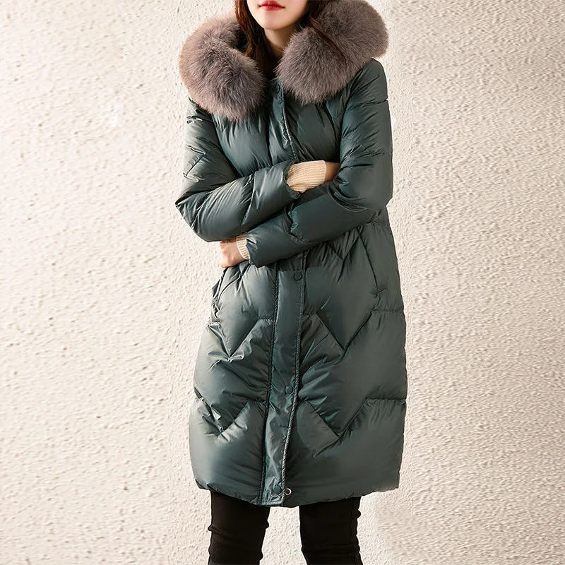 Mujer Parkas Womens Parka Jacket With Hood,cotton Faux Fox Hood, Autumn Winter Fashion Loose Long Korean Coat Casual Solid Color
Mujer Parkas Womens Parka Jacket With Hood,cotton Faux Fox Hood, Autumn Winter Fashion Loose Long Korean Coat Casual Solid Color