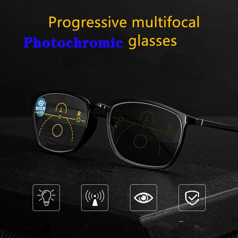 Anti Blue Light Tr90 Sun Photochromic Progressive Men 's Reading Glasses Women Multifocal near far Multifunction Eyewear 1.0-4
Anti Blue Light Tr90 Sun Photochromic Progressive Men 's Reading Glasses Women Multifocal near far Multifunction Eyewear 1.0-4
