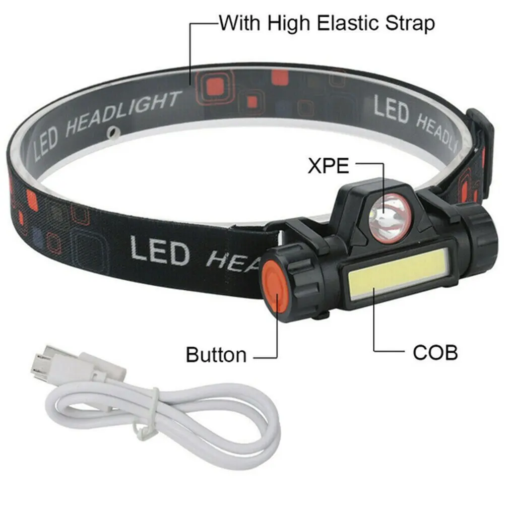 Practical COB LED Rechargeable HeadlampTorch Headlight Flashlight 2 Modes Outdoor Camping Head Lighting
Practical COB LED Rechargeable HeadlampTorch Headlight Flashlight 2 Modes Outdoor Camping Head Lighting