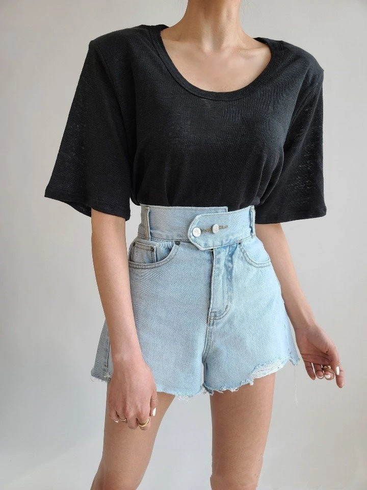 High Waist Double Button Jeans Shorts for Women 2021 New Summer Chic Ripped Edge Female Denim Shorts Casual Bottoms
High Waist Double Button Jeans Shorts for Women 2021 New Summer Chic Ripped Edge Female Denim Shorts Casual Bottoms