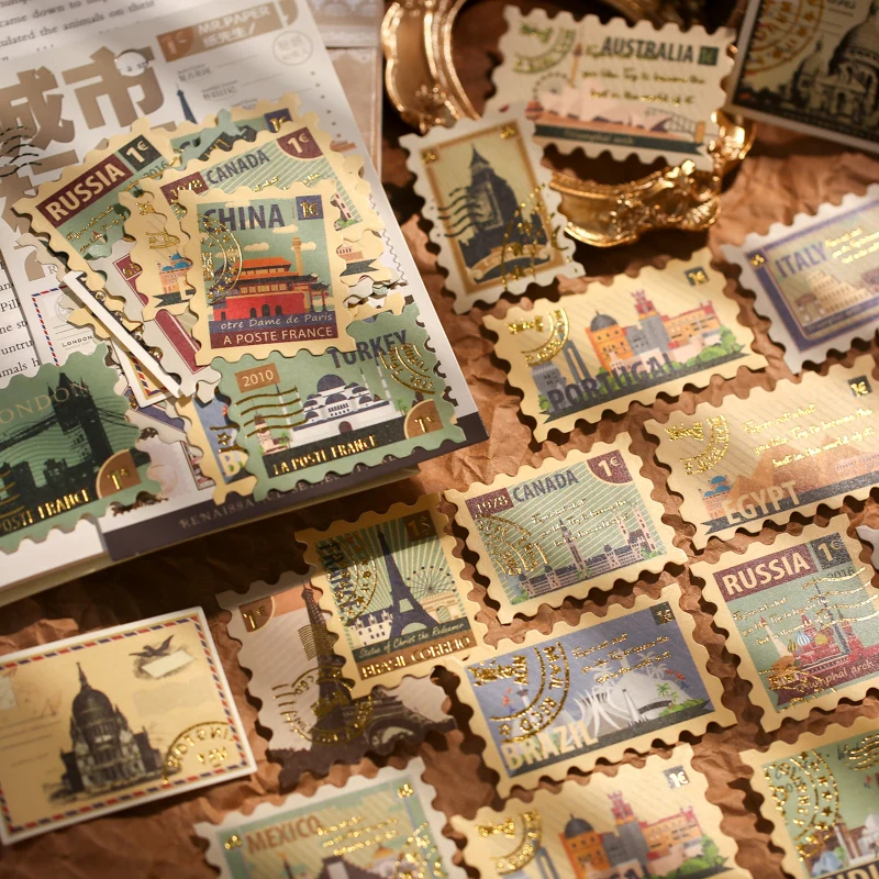 40 Pcs Vintage Bronzing Stamp Washi Sticker Diy Decorative Journal Diary Craft Scrapbooking Label Stickers Stationery 
40 Pcs Vintage Bronzing Stamp Washi Sticker Diy Decorative Journal Diary Craft Scrapbooking Label Stickers Stationery
