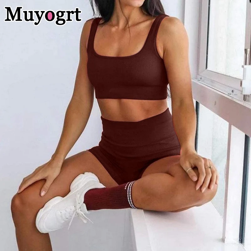 Muyogrt Two-piece Set Ins Seamless Knitting Sexy Gym Sport Workout Running Sports Short Bra Yoga Suit Tracksuit U-neck Fitness 
Muyogrt Two-piece Set Ins Seamless Knitting Sexy Gym Sport Workout Running Sports Short Bra Yoga Suit Tracksuit U-neck Fitness