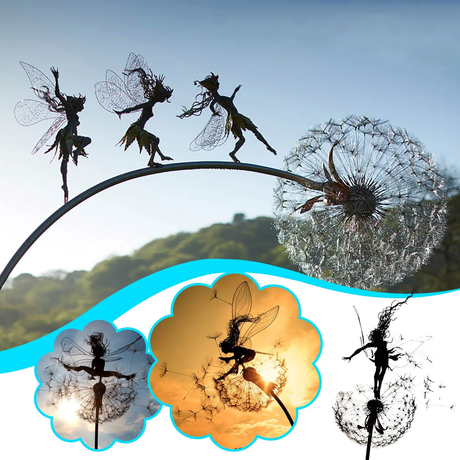 Dandelion Fairy Pattern Metal Decorative Sculpture Creative Dance Dandelion Sculpture Garden Yard
Dandelion Fairy Pattern Metal Decorative Sculpture Creative Dance Dandelion Sculpture Garden Yard