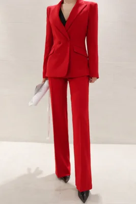femme New Fashion spring pants suit Korean red ladies casual Double breasted business suit high waist trousers suit women
femme New Fashion spring pants suit Korean red ladies casual Double breasted business suit high waist trousers suit women