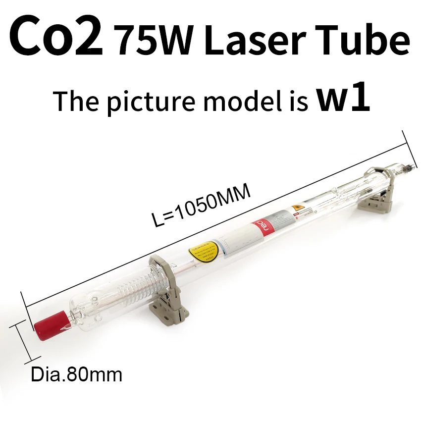 

001 Reci C02 Laser Tube W1 with 75W High Quality for Engraving Cutting Machine