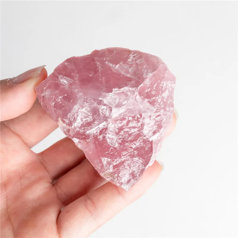 

Spooradic 1pc Natural Mineral Rose Quartz Crystal Raw Healing Stone Specimen Pink Crystals Chakra Energy Stones Modern Decor