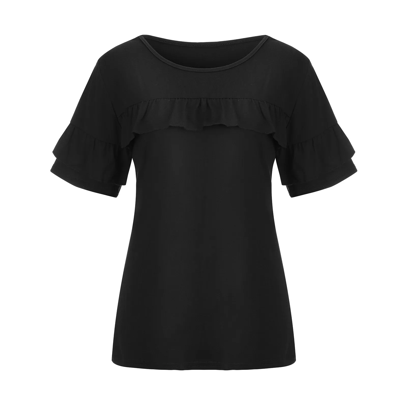2021 Fashion Women T-Shirts New Solid Color Lace Short Sleeve Female T-shirt Summer Casual V-neck Solid Color Ladies T-shirts
2021 Fashion Women T-Shirts New Solid Color Lace Short Sleeve Female T-shirt Summer Casual V-neck Solid Color Ladies T-shirts