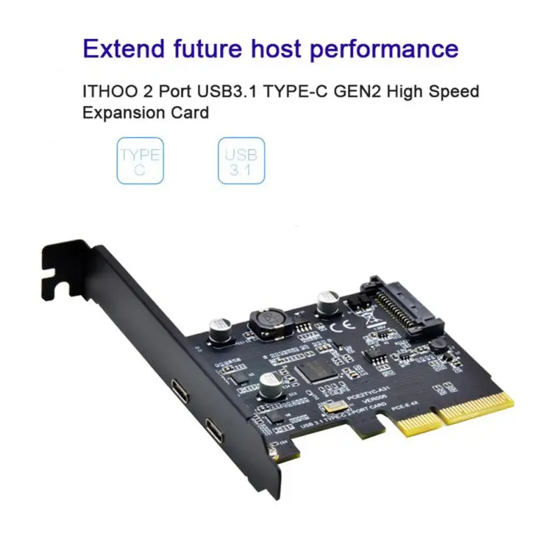 PCIE USB 3.1 Dual 10Gbps 2x Type-C Ports 2 Ports Usb3.1 To Pcie Card PCI Express Controller Riser Card Expansion Adapter For Mac
PCIE USB 3.1 Dual 10Gbps 2x Type-C Ports 2 Ports Usb3.1 To Pcie Card PCI Express Controller Riser Card Expansion Adapter For Mac