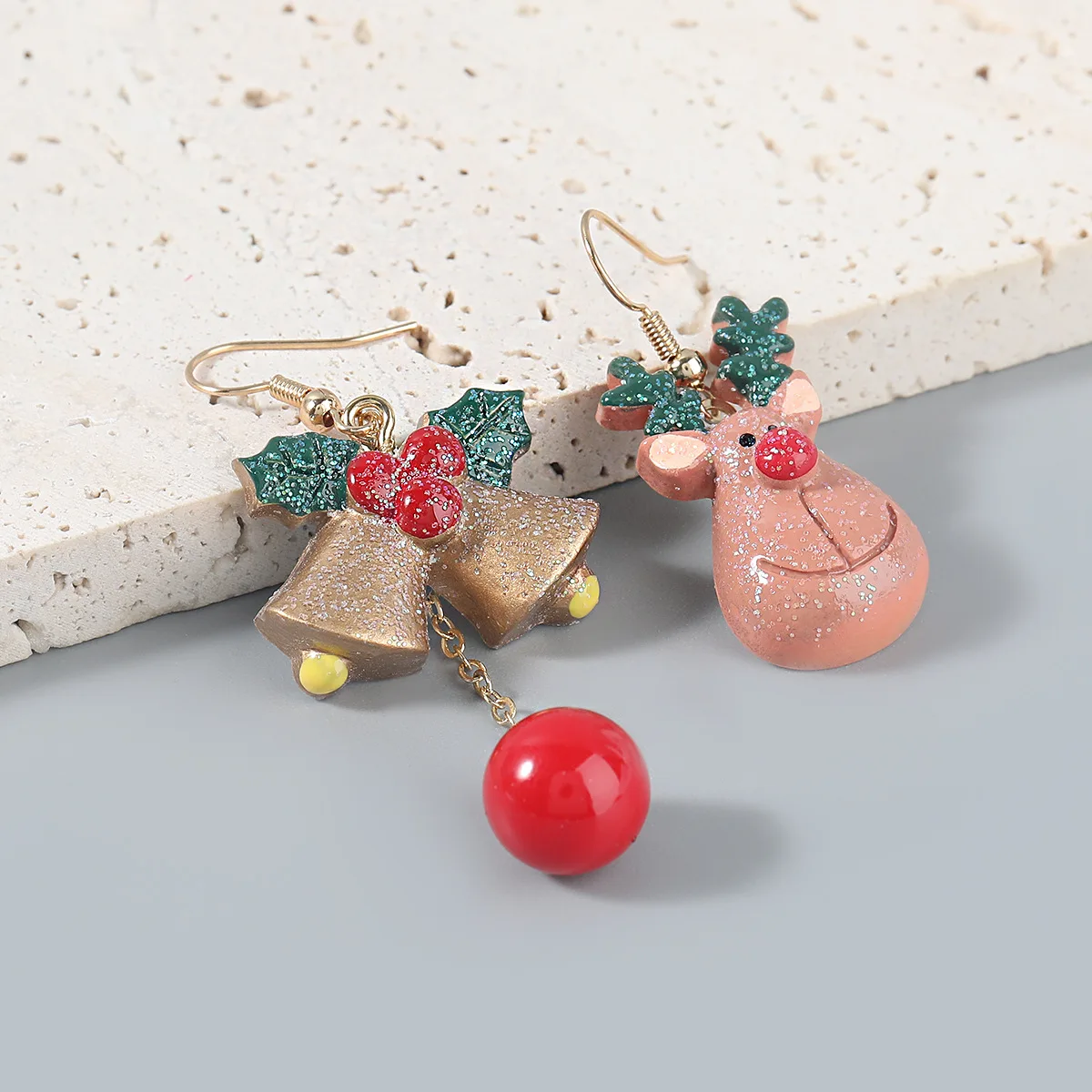 Trendy Geometric Alloy Resin Elk Bells Asymmetry Dangle Earrings For Women Girls Fashion Christmas Party Jewelry Drop Earrings
Trendy Geometric Alloy Resin Elk Bells Asymmetry Dangle Earrings For Women Girls Fashion Christmas Party Jewelry Drop Earrings