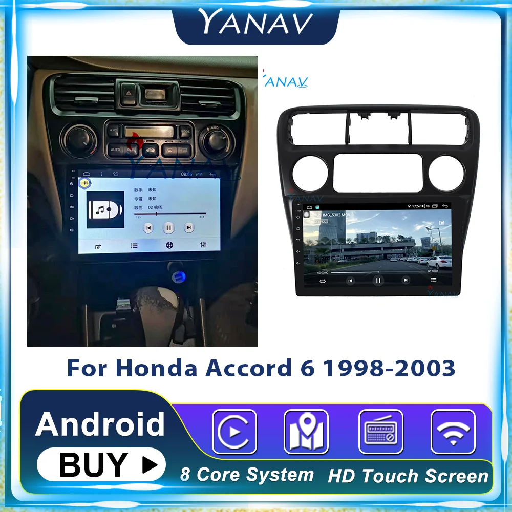 Автомобильный радиоприемник с GPS-навигацией, стереоприемник, видео для Honda Accord 6 1998-2003, мультимедийный плеер, система Android, Автомобильный сенс... 
Автомобильный радиоприемник с GPS-навигацией, стереоприемник, видео для Honda Accord 6 1998-2003, мультимедийный плеер, система Android, Автомобильный сенс...
