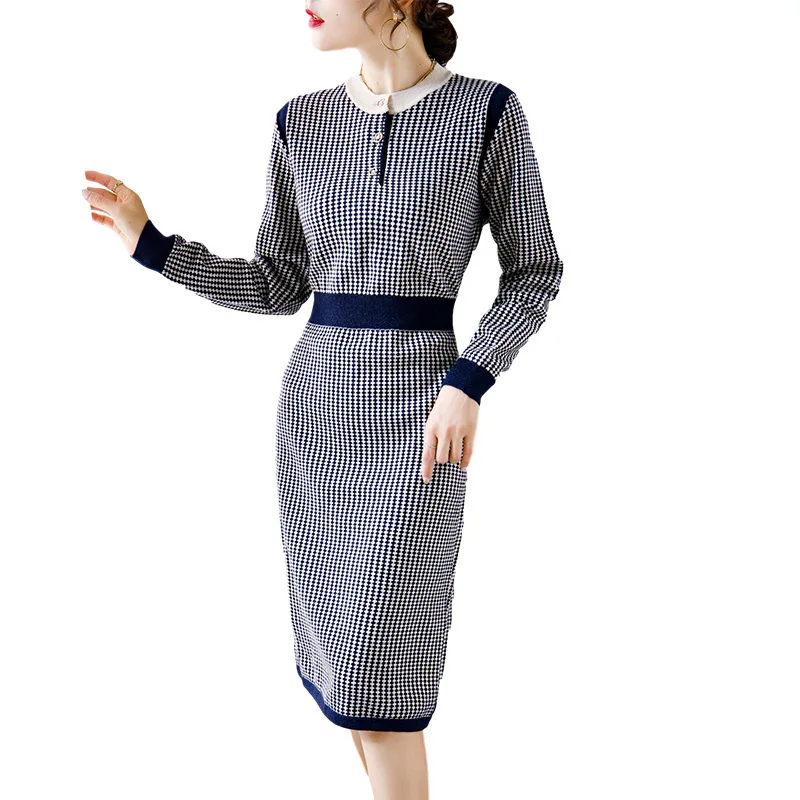 Women Autumn Winter black white wool Knitted Dresses Long Sleeve Sexy party Lady office Robe femme hiver 2021 Dress round neck
Women Autumn Winter black white wool Knitted Dresses Long Sleeve Sexy party Lady office Robe femme hiver 2021 Dress round neck