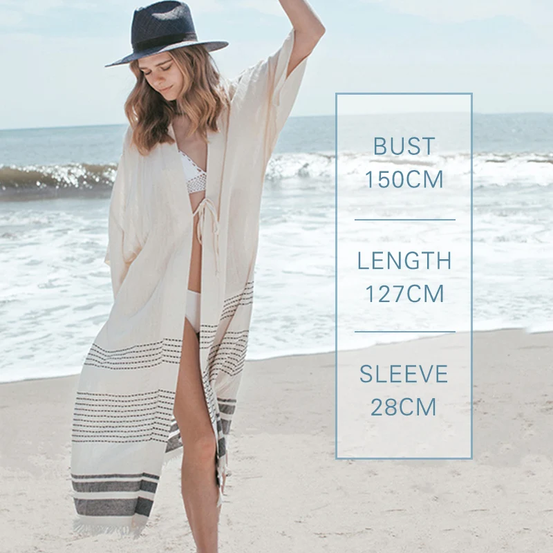 Bohemia Summer Women'S Clohing Holiday Long Dress Casual Loose Dress Stripe Print Cover-Ups For Swimming One Size
Bohemia Summer Women'S Clohing Holiday Long Dress Casual Loose Dress Stripe Print Cover-Ups For Swimming One Size