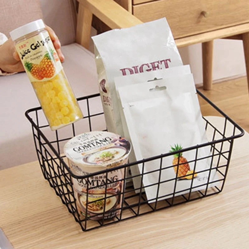 Nordic Rectangle Metal Storage Basket Office Sundries Finishing Iron Baskets Nordic Dressing Table Cosmetics Organizer Basket
Nordic Rectangle Metal Storage Basket Office Sundries Finishing Iron Baskets Nordic Dressing Table Cosmetics Organizer Basket