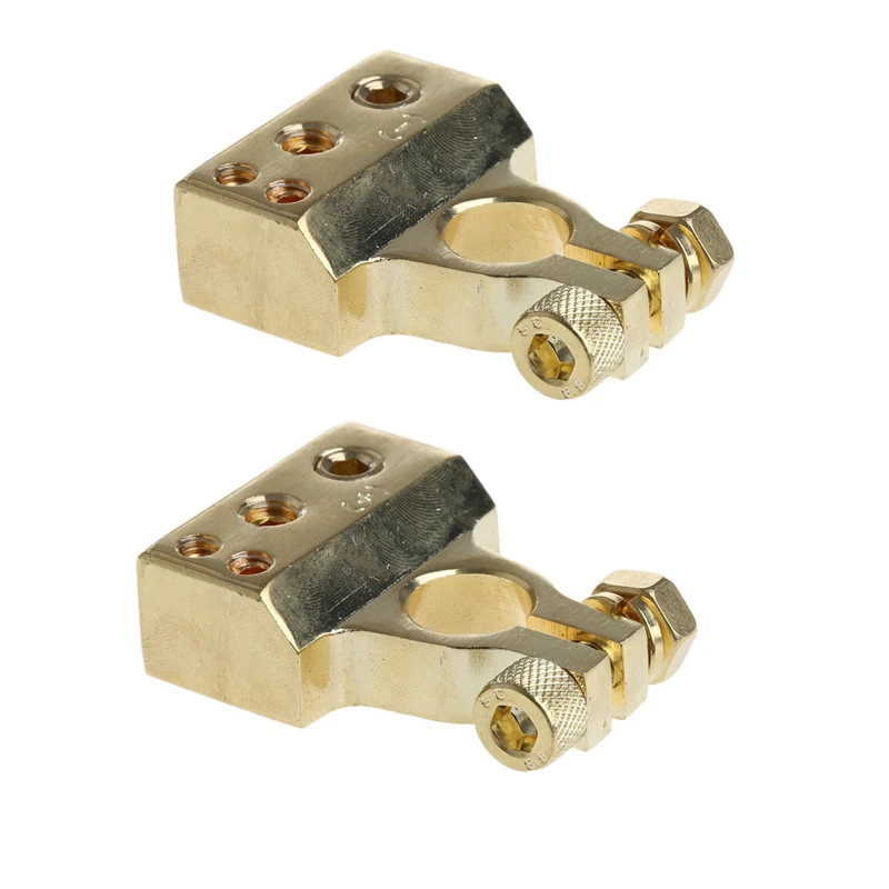 J60F 2 Pcs Gold Plated Car Battery Terminal Positive Nagative F 0/1 2 4 8 AWG Tool
J60F 2 Pcs Gold Plated Car Battery Terminal Positive Nagative F 0/1 2 4 8 AWG Tool