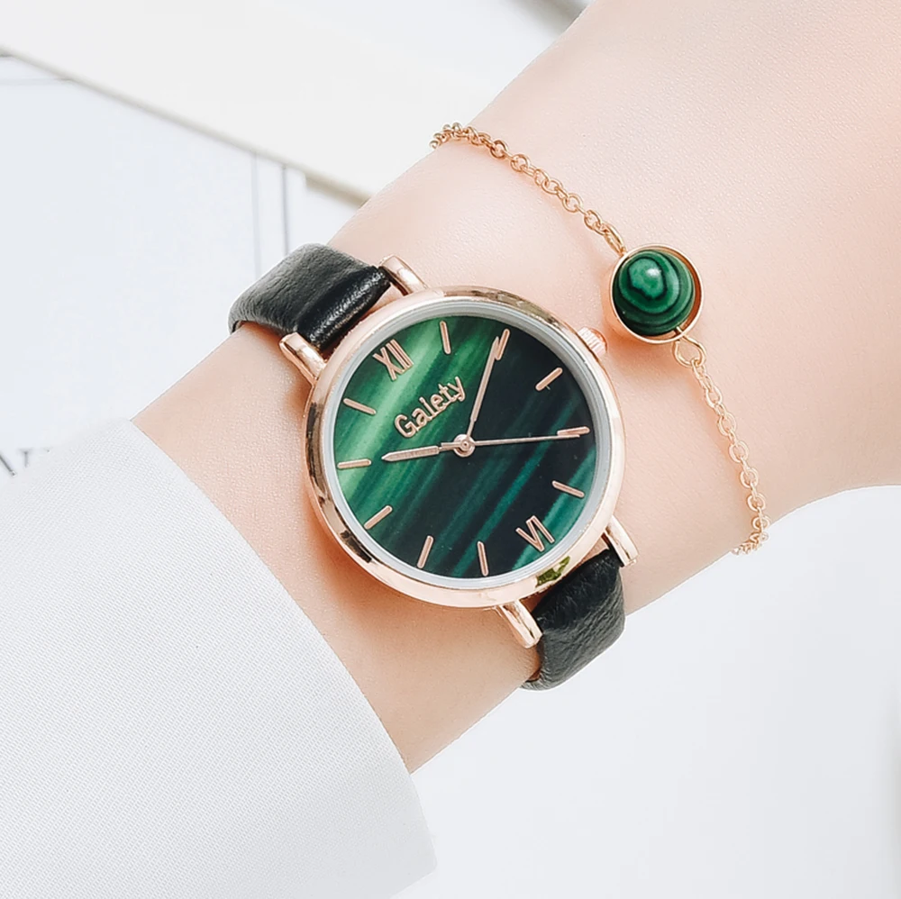 

Gaiety Tpp Brand Bracelet Watch Women Green Dial Water Drill Ladies Watch Jewelry Female Clock Casual Black Quartz Wristwatches