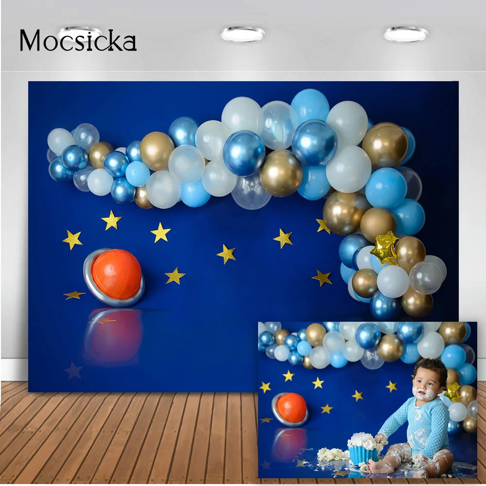 Фон для фотосъемки новорожденных с изображением торта и звездного неба
Фон для фотосъемки новорожденных с изображением торта и звездного неба