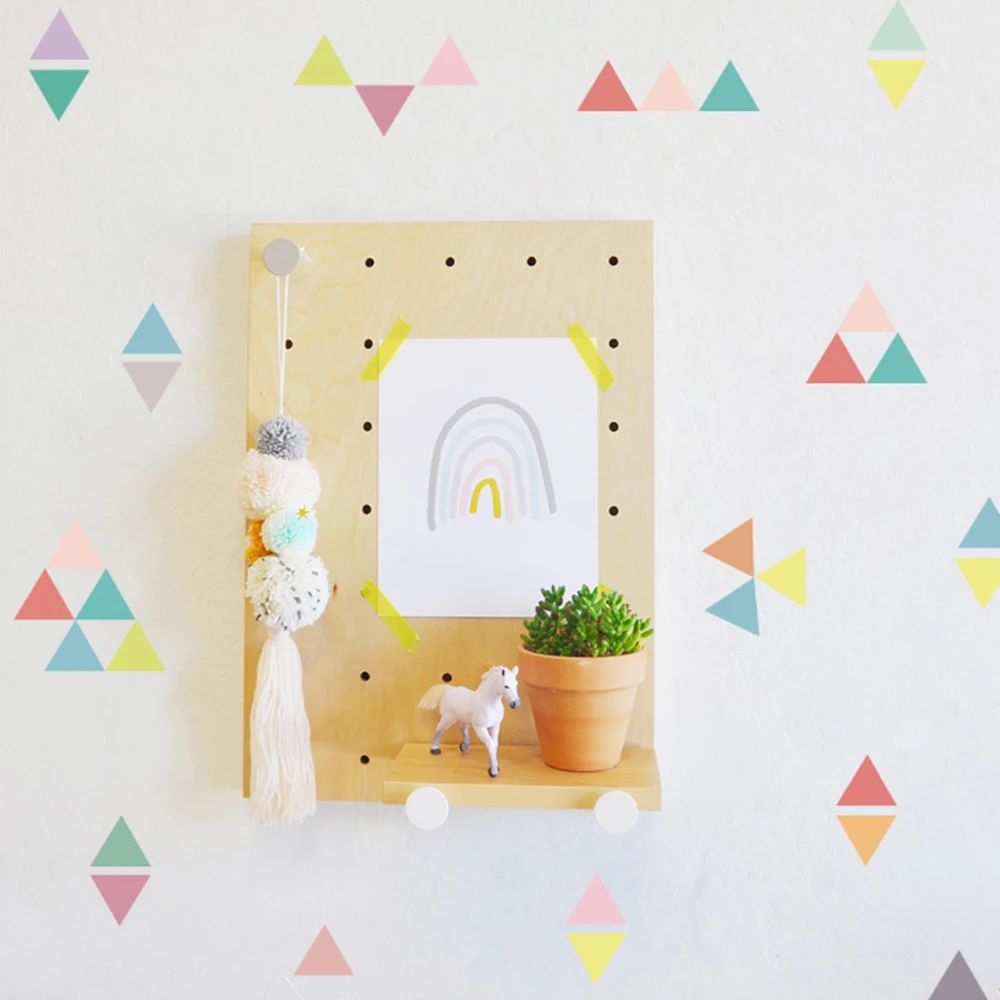 Colorful Triangle Decals Wall Sticker DIY Wall Mural Sticker For Children Room Decoration Removable Self-adhesive PVC Stickers 
Colorful Triangle Decals Wall Sticker DIY Wall Mural Sticker For Children Room Decoration Removable Self-adhesive PVC Stickers