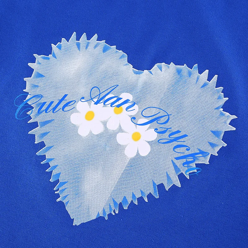 Sweet Crop Tops Y2k Heart Print Tops Women Indie Asethetic Short Sleeve Summer 2021 Fashion 90s Tees Blue Simple O Neck T-Shirts
Sweet Crop Tops Y2k Heart Print Tops Women Indie Asethetic Short Sleeve Summer 2021 Fashion 90s Tees Blue Simple O Neck T-Shirts