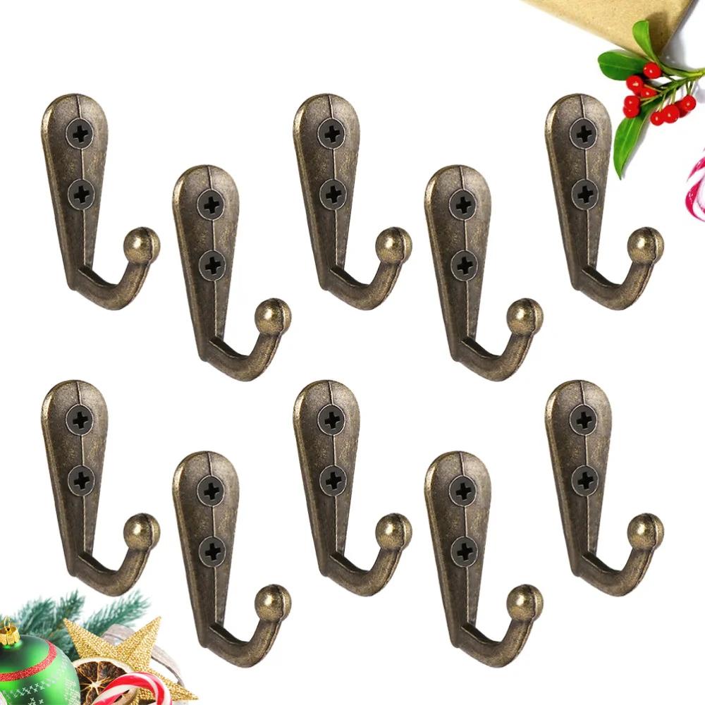 12PCS Retro European Style Coat Hooks Zinc Alloy Heavy Duty Closet Hooks Wall Mounted Hangers for Towel Clothes
12PCS Retro European Style Coat Hooks Zinc Alloy Heavy Duty Closet Hooks Wall Mounted Hangers for Towel Clothes