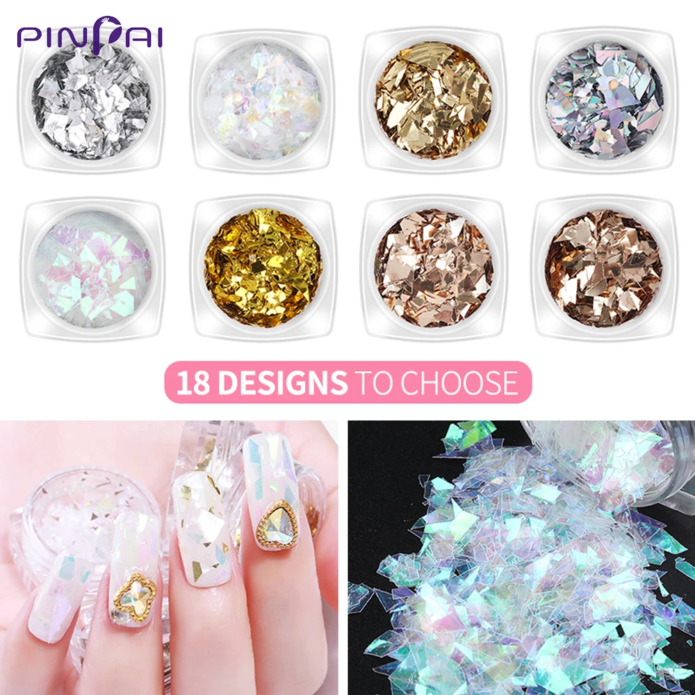 18 Styles 3D Holographic Nail Sequins Irregular Glitter Broken Glass Gold Nail Foil Transfer Flakes Manicure Nail Art Decoration
18 Styles 3D Holographic Nail Sequins Irregular Glitter Broken Glass Gold Nail Foil Transfer Flakes Manicure Nail Art Decoration