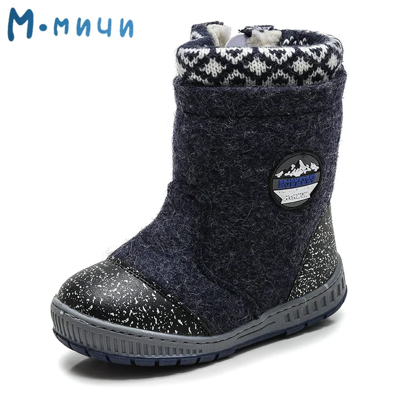 (Отправить от России) Mmnun валенки шерсть детская обувь зима детские зимняя для