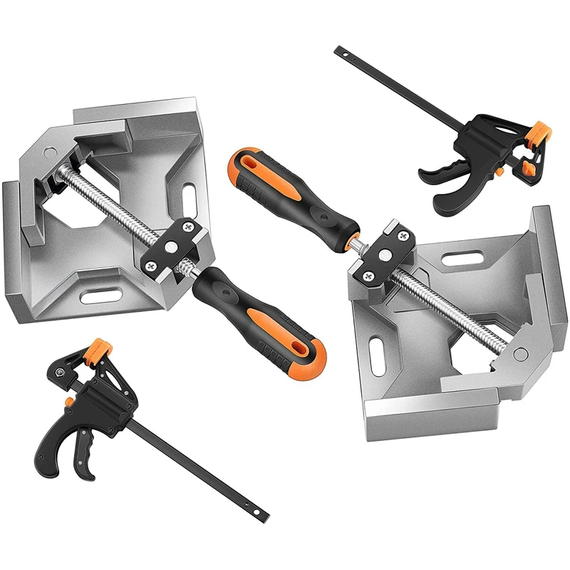 90-Degree Angle Clamp, For Woodworking Clamps, Bench Clamps For Cabinet Frame Drawers, With Quick-Grip Bar Clamps
90-Degree Angle Clamp, For Woodworking Clamps, Bench Clamps For Cabinet Frame Drawers, With Quick-Grip Bar Clamps