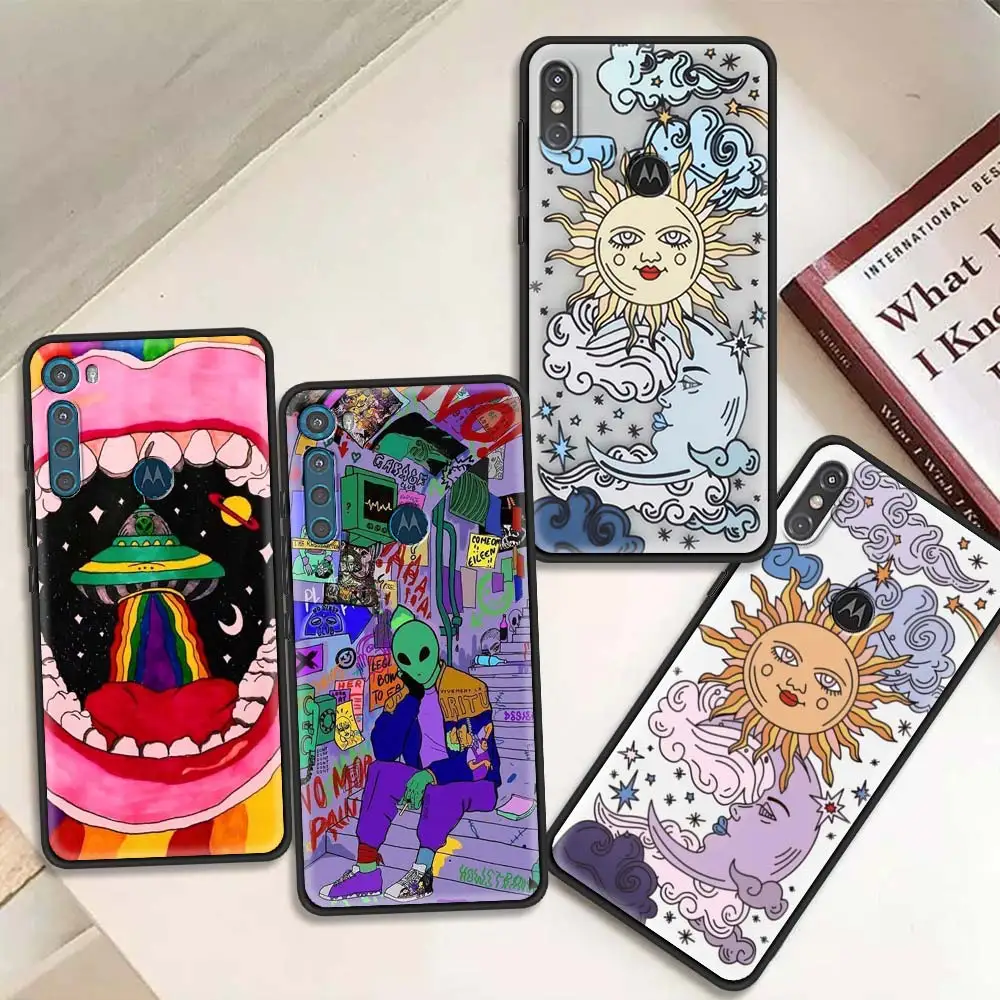 Funny Sun Moon Face Case For Motorola G9 Play One Fusion G8 Power Lite E6s G10 G30 G Stylus(2021) Black Phone Shockproof Coque 
Funny Sun Moon Face Case For Motorola G9 Play One Fusion G8 Power Lite E6s G10 G30 G Stylus(2021) Black Phone Shockproof Coque