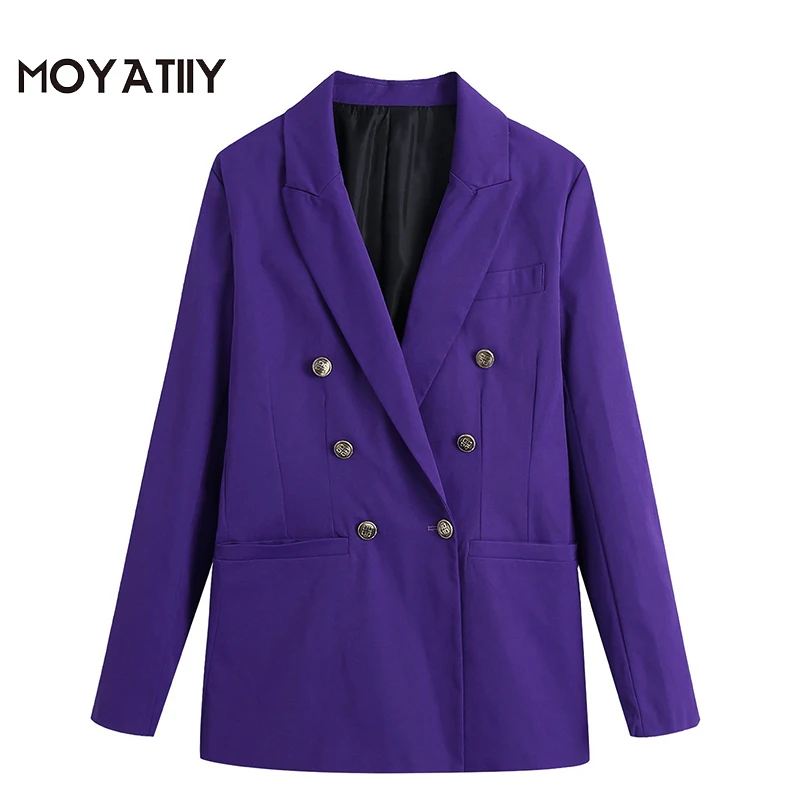 MOYATIIY Women Fashion Double Breasted Office Wear Blazer Coat Vintage Long Sleeve Pockets Female Outerwear Chic Veste Femme
MOYATIIY Women Fashion Double Breasted Office Wear Blazer Coat Vintage Long Sleeve Pockets Female Outerwear Chic Veste Femme