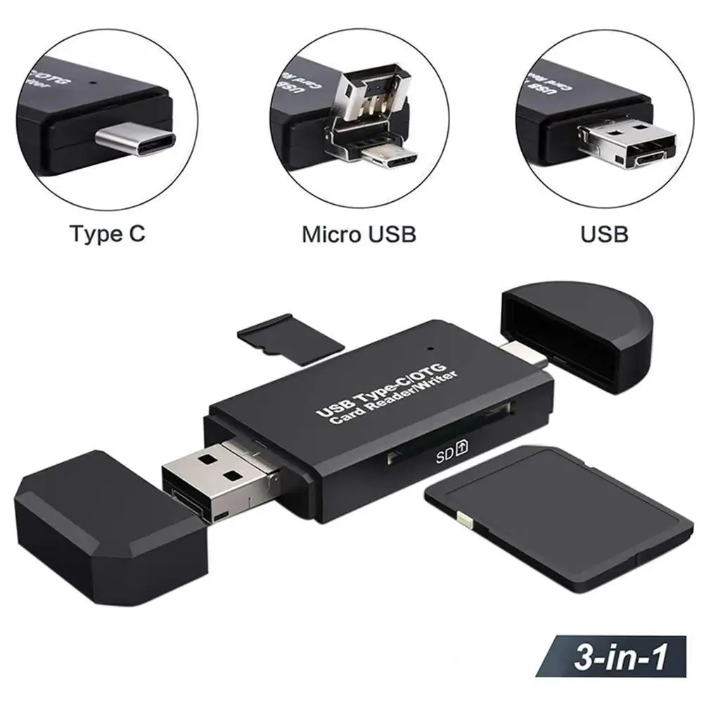 OTG SD кардридер USB 3.0 Type C 3 в 1 USB 2,0 Micro Usb устройство для чтения ПК и OTG Мобильный телефон
OTG SD кардридер USB 3.0 Type C 3 в 1 USB 2,0 Micro Usb устройство для чтения ПК и OTG Мобильный телефон