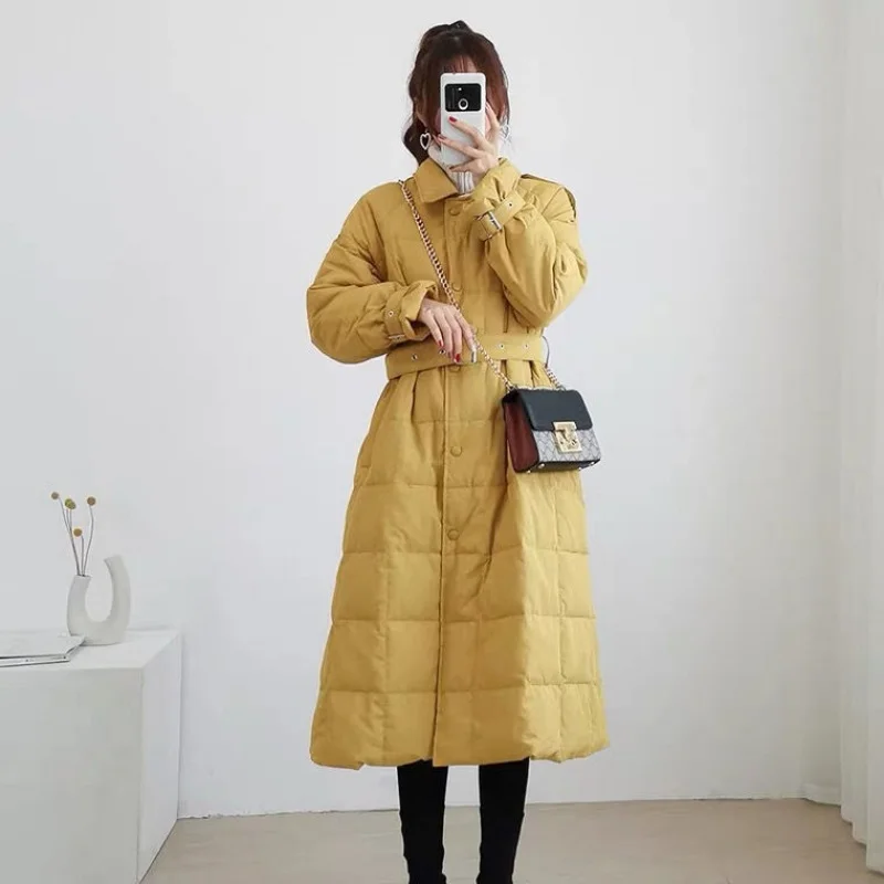 Winter 90% White Duck Down Coat Women's Mid-Length 2021 Korean Popular Winter Clothing Loose Fashionable High-End Down Jackets
Winter 90% White Duck Down Coat Women's Mid-Length 2021 Korean Popular Winter Clothing Loose Fashionable High-End Down Jackets