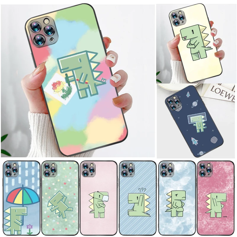 Cute Flowers Funny Couples Dinosaur Color Painting Phone Case For iPhone 11 11Pro MAX Coque Soft TPU Funda Cases 
Cute Flowers Funny Couples Dinosaur Color Painting Phone Case For iPhone 11 11Pro MAX Coque Soft TPU Funda Cases