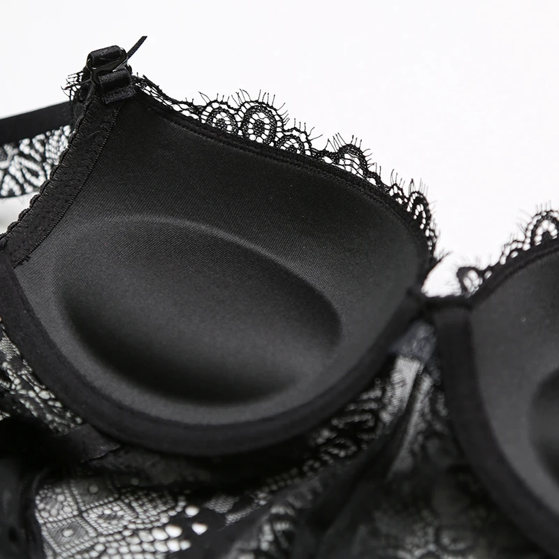 French lace sexy deep-v neck sleepwear 2019 new underwear with panties thin thicken push up bra set young ladies clothes ABC cup
French lace sexy deep-v neck sleepwear 2019 new underwear with panties thin thicken push up bra set young ladies clothes ABC cup