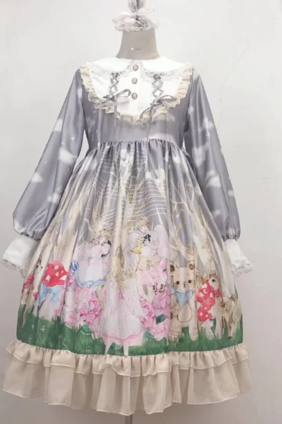 Forest angel printing Japanese soft girl cos kawaii gothic girl peter pan collar cute Sweet lace high waist lolita op dress
Forest angel printing Japanese soft girl cos kawaii gothic girl peter pan collar cute Sweet lace high waist lolita op dress