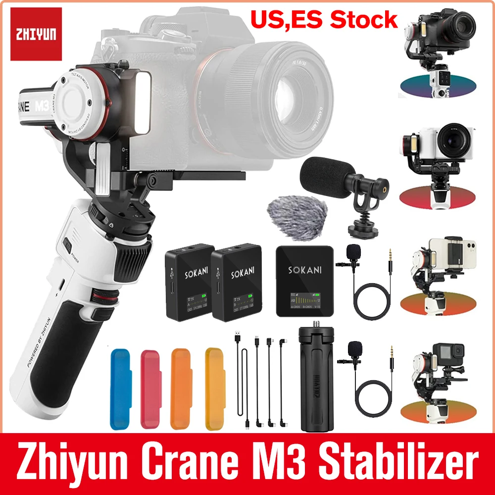 

Zhiyun Crane M3 3-Axis Handheld Gimbal Stabilizer for Mirrorless Cameras Smartphone iPhone Gopro Action Cam Crane M M2 upgrade